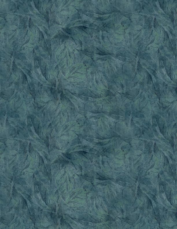 Garden Gate Roosters - Feather Texture Teal - Licence To Quilt