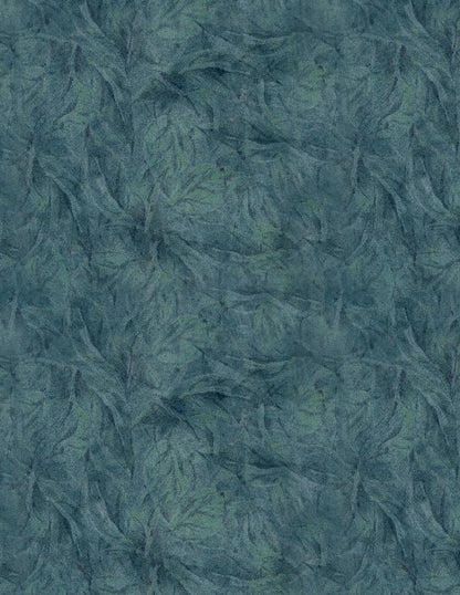 Garden Gate Roosters - Feather Texture Teal - Licence To Quilt