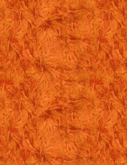 Garden Gate Roosters - Feather Texture Orange - Licence To Quilt