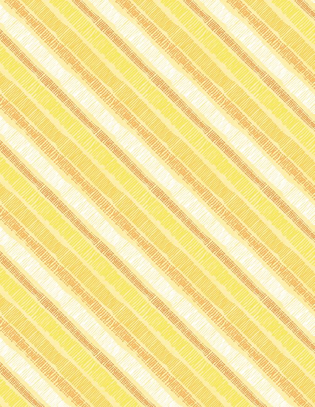 Sunflower Sweet - Diagonal Stripe Yellow - Licence To Quilt