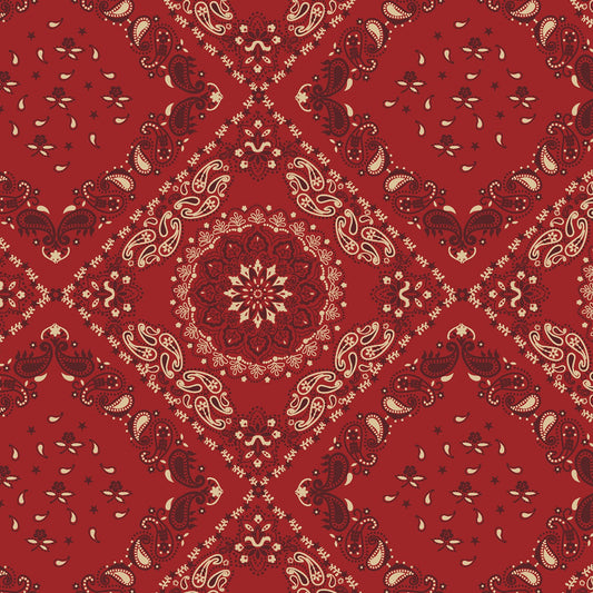 Red 108in Wide Back - Bandana - Licence To Quilt