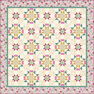 Avalon - Mini Flowers Blue - Licence To Quilt