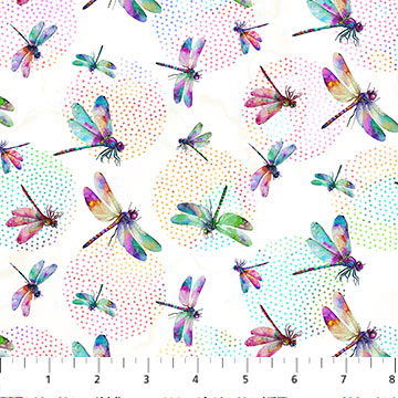 Dragonfly Dance - Dragonfly White Multi