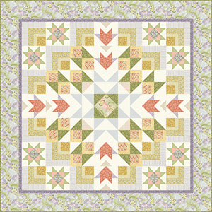 Fleur Nouveau - Art Noveau Lily Pink - Licence To Quilt