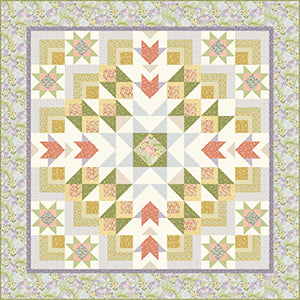 Fleur Nouveau - Seaweed Yellow - Licence To Quilt