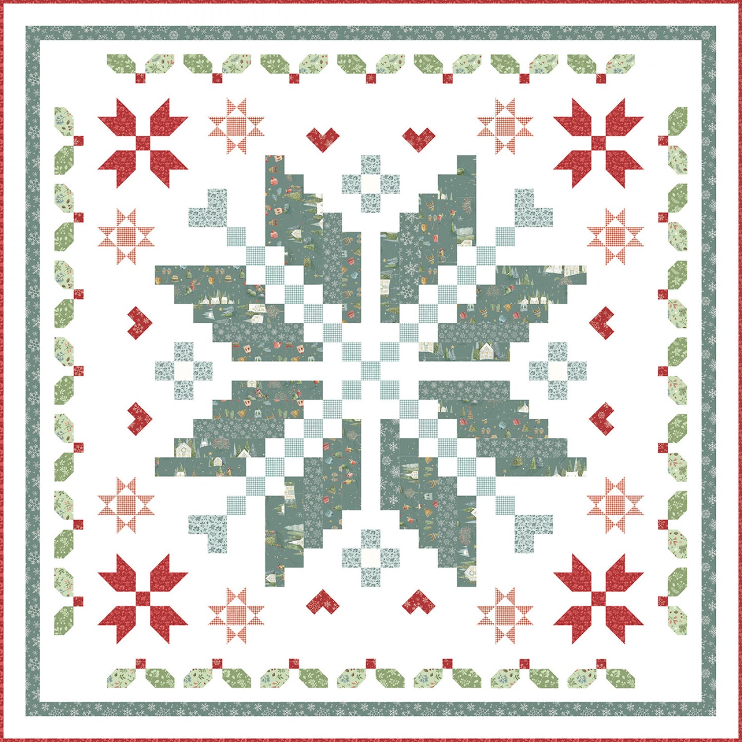 Magical Winterland Winter Magic Quilt Kit 78 x 78 pouces