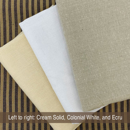 Ecru Solid Off-White Homespun Cotton Fabric - Licence To Quilt