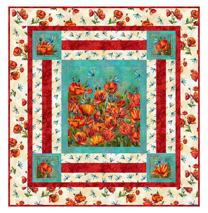 Charisma - Poppy Panel Multi - Licence To Quilt