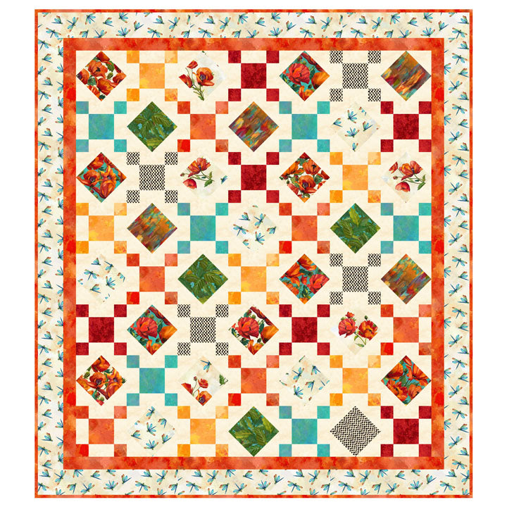 Charisma - Poppy Toss Cream - Licence To Quilt