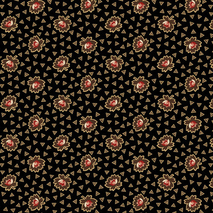 Butternut & Peppercorn II - Double Bloom Black - Licence To Quilt