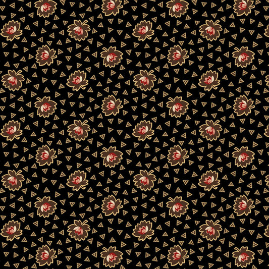Butternut & Peppercorn II - Double Bloom Black - Licence To Quilt