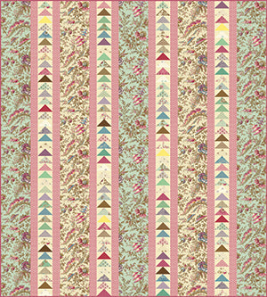 Sienna - Floral Stripe Teal - Licence To Quilt