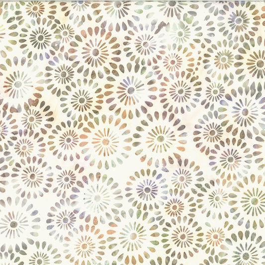 Bali Handpaints - Sand Dollar Round Floral - Licence To Quilt