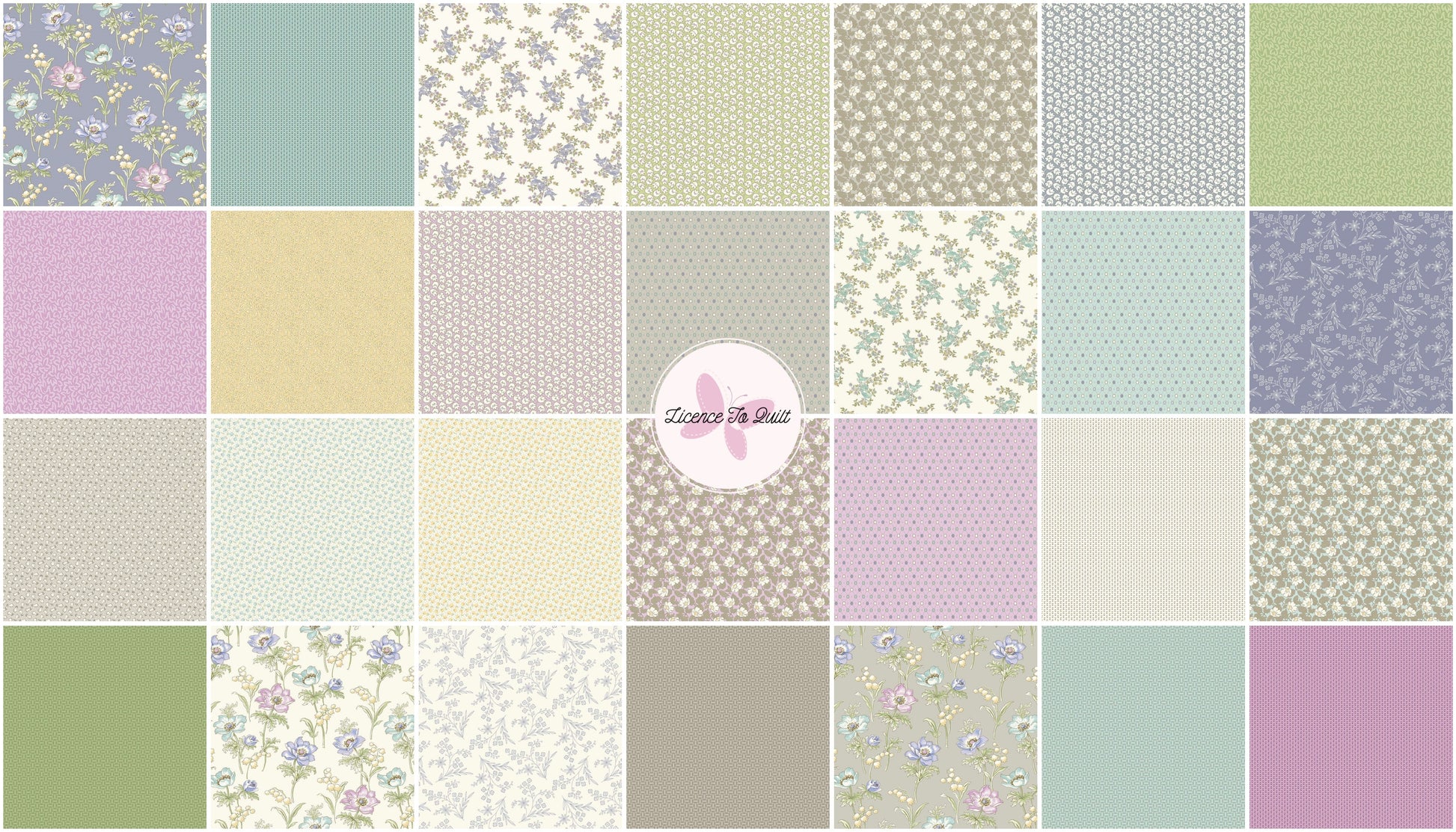 Abloom - Pears Teal - Licence To Quilt