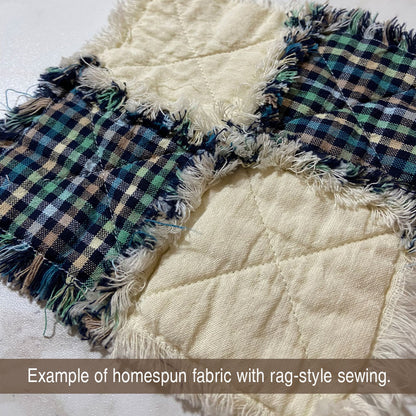 Cream Solid - Lightweight Homespun Cotton Fabric - Licence To Quilt