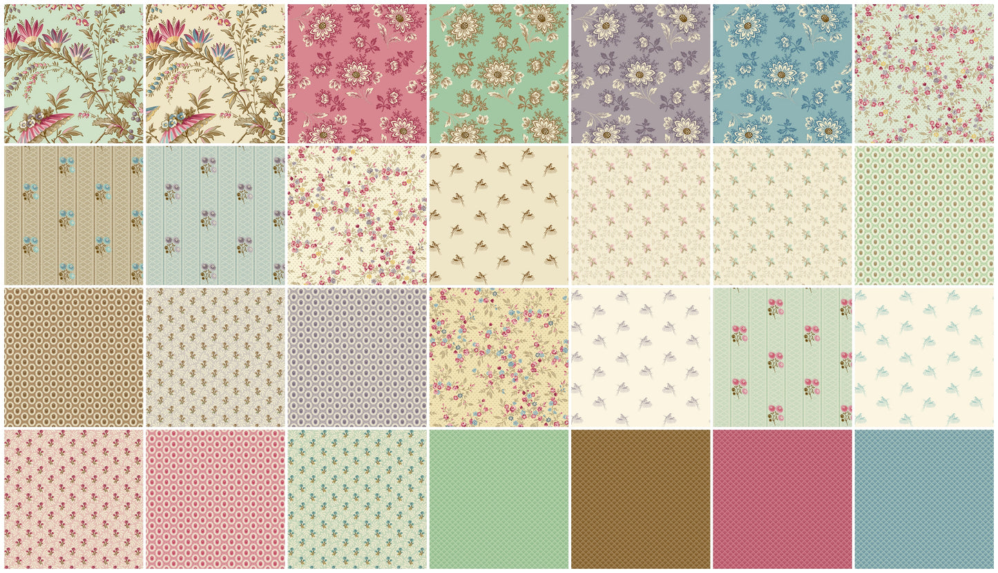 Sienna - Lattice Posy Teal - Licence To Quilt