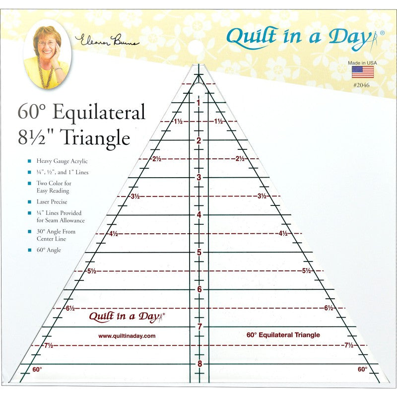 Quilt in a day - Règle patchwork 60° Equilateral - Licence To Quilt