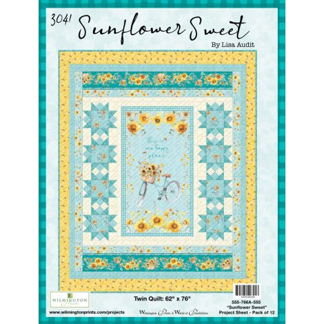 Sunflower Sweet - Bee Toss Teal - Licence To Quilt
