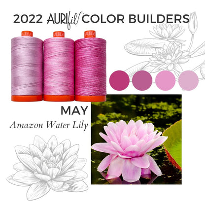 Aurifil Color Builders "Flora"- Mai 2022 - Amazon Water Lily - Licence To Quilt