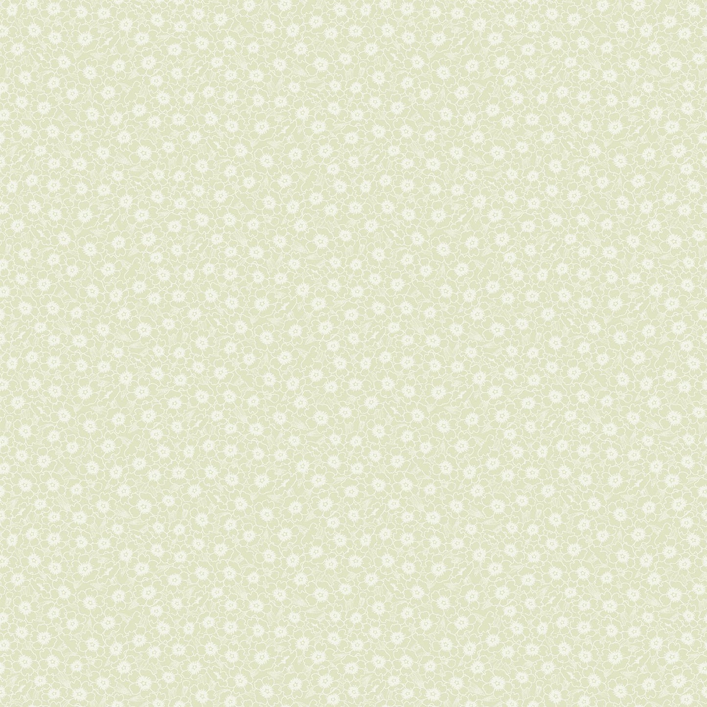 Cats N Quilts - Shadow Flower Light Green - Licence To Quilt