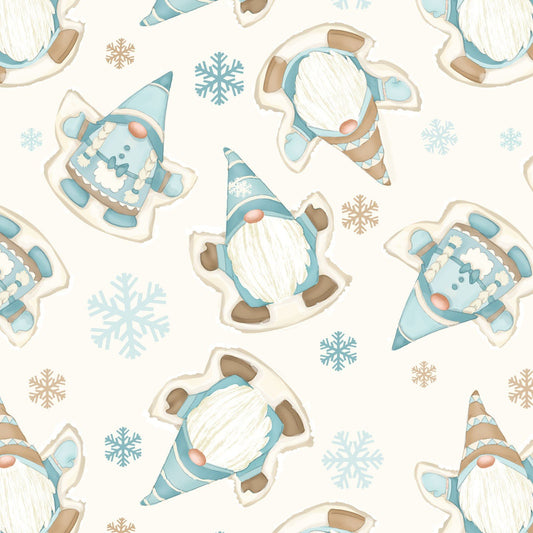 I Love Sn'Gnomies Flannel - Gnome Snow Angels - Licence To Quilt