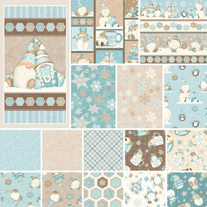 I Love Sn'Gnomies Flannel - Snowflake Allover Aqua - Licence To Quilt