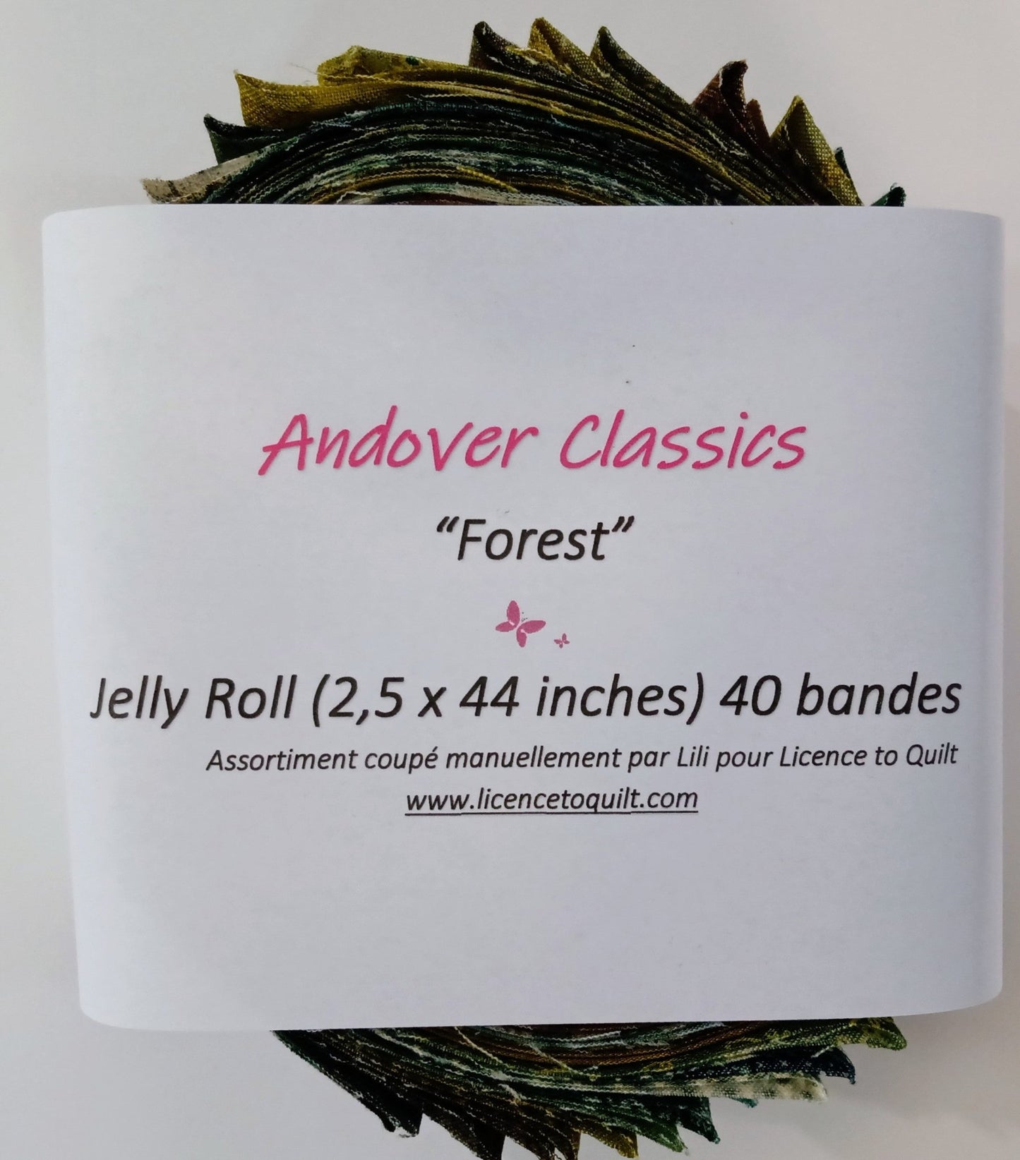 Andover Classics - Forest - Jelly Roll (40 bandes) - Licence To Quilt