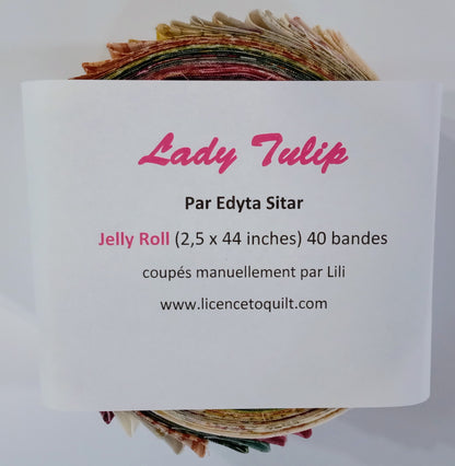 Lady Tulip - Jelly Roll (40 bandes) - Licence To Quilt
