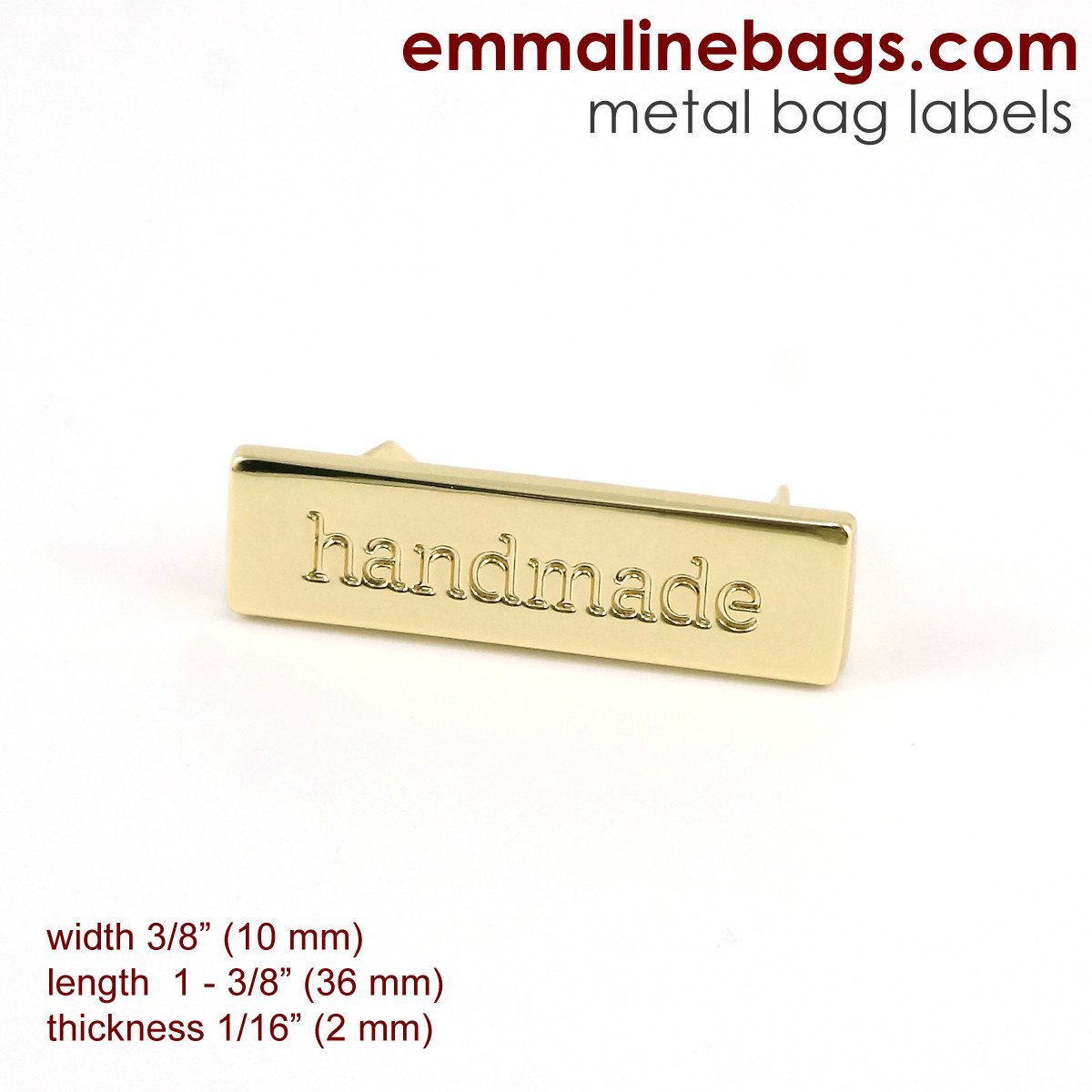 Label métallique "Handmade" - Gold - Licence To Quilt