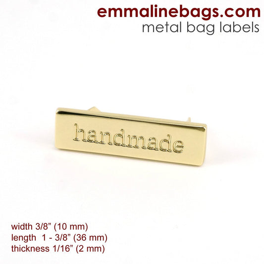 Label métallique "Handmade" - Gold - Licence To Quilt