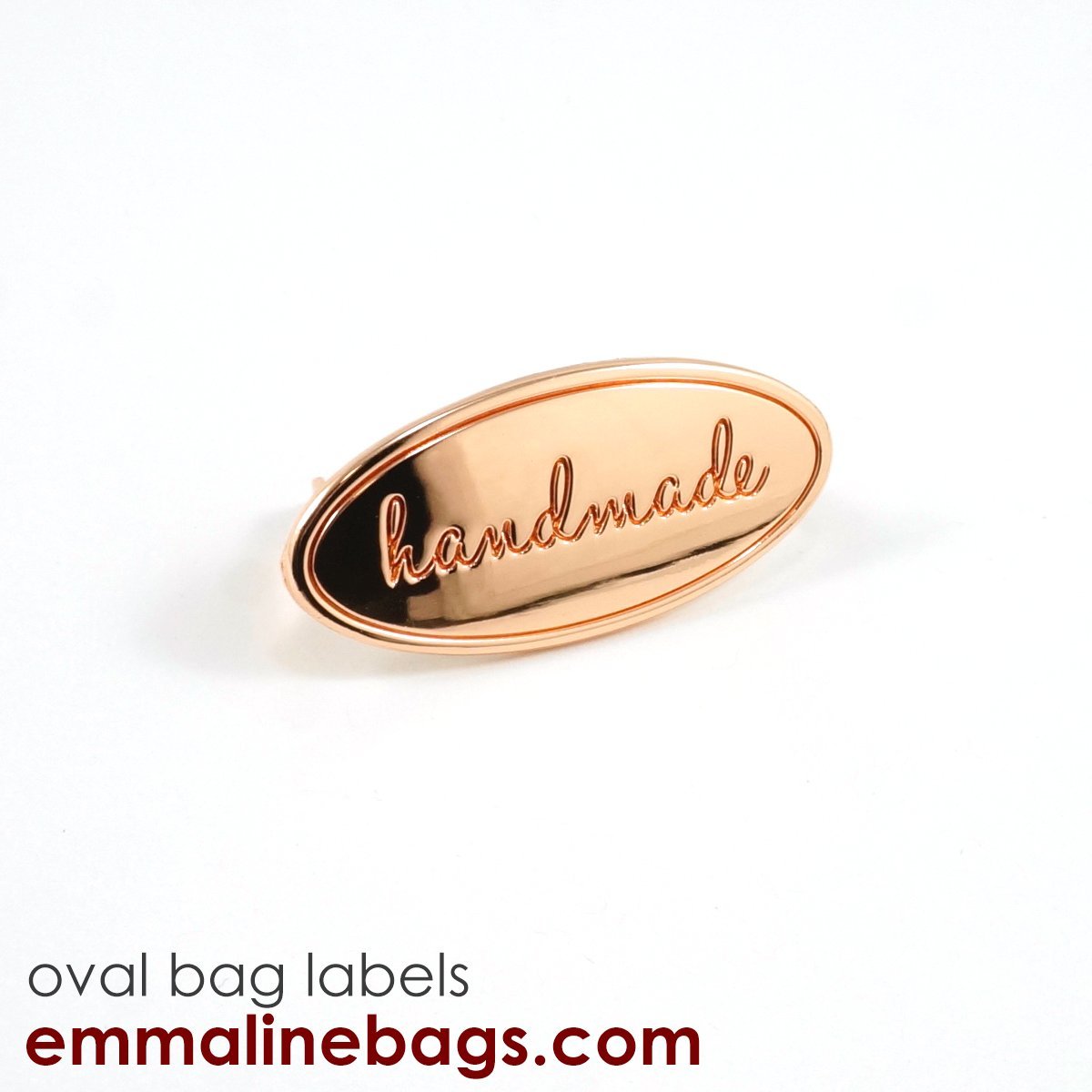 Label Métallique "Handmade" Ovale - Copper - Licence To Quilt