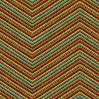 85 And Fabulous - Chevron Stripe Ochre - Licence To Quilt