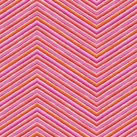 85 And Fabulous - Chevron Stripe Pink - Licence To Quilt