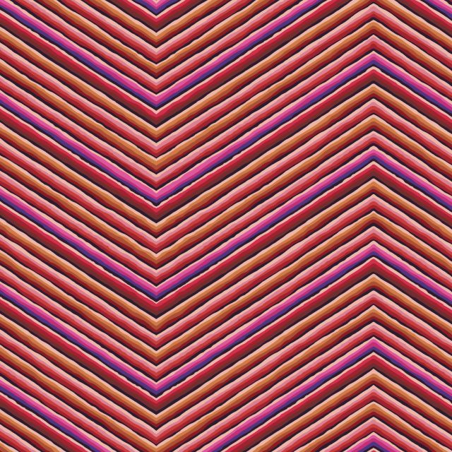 85 And Fabulous - Chevron Stripe Red - Licence To Quilt