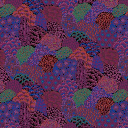 85 And Fabulous - Large Oriental Trees Maroon - Licence To Quilt