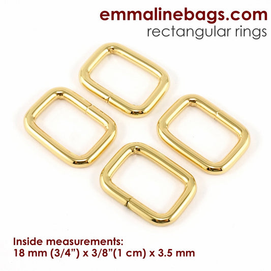 Anneaux rectangulaires 18 mm - Gold - Licence To Quilt