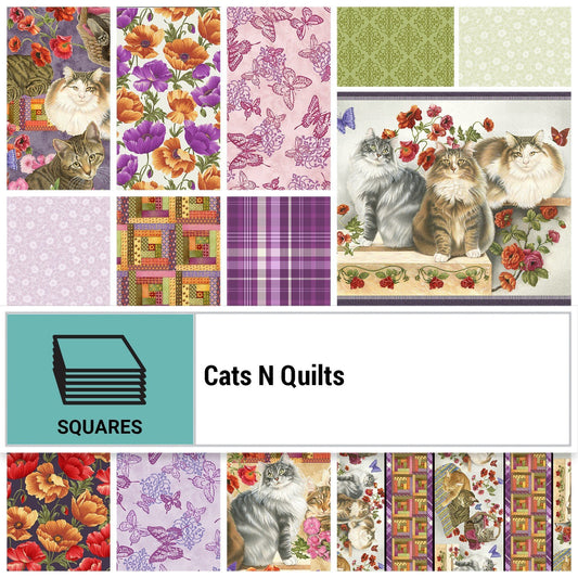 Cats N Quilts - Layer Cake (42) - Licence To Quilt