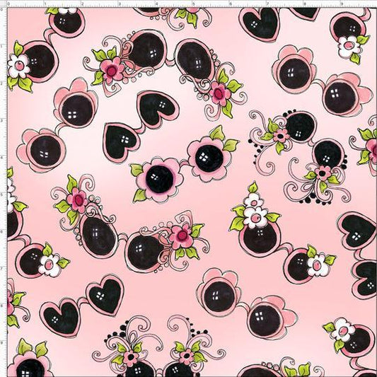 Flamingo Fancy - Tossed Shades Pink - Licence To Quilt