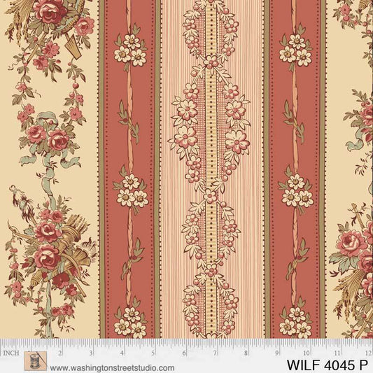 Wildflower Woods C. 1870-85 - Medium Stripe Pink - Licence To Quilt
