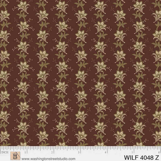 Wildflower Woods C. 1870-85 - Small Stripe Brown - Licence To Quilt