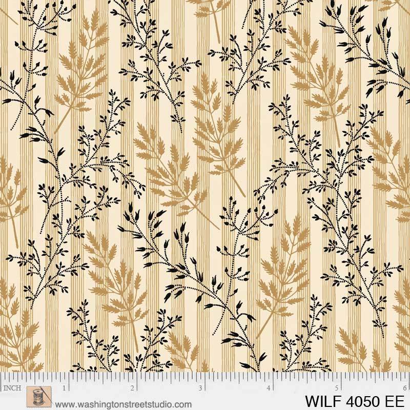 Wildflower Woods C. 1870-85 - Ferns Dark/Ecru - Licence To Quilt