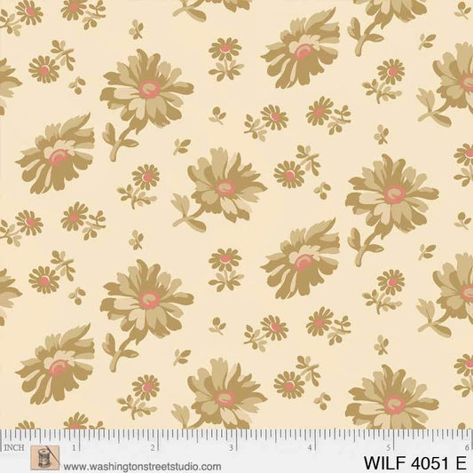 Wildflower Woods C. 1870-85 - Tossed Floral Ecru - Licence To Quilt