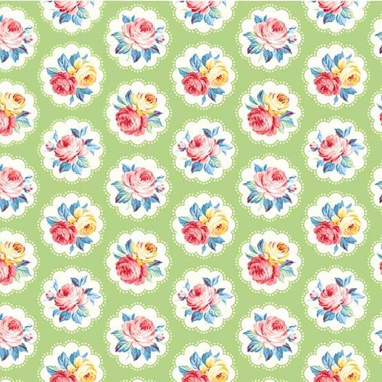 Country Cottage - Sunlit Days Mint - Licence To Quilt
