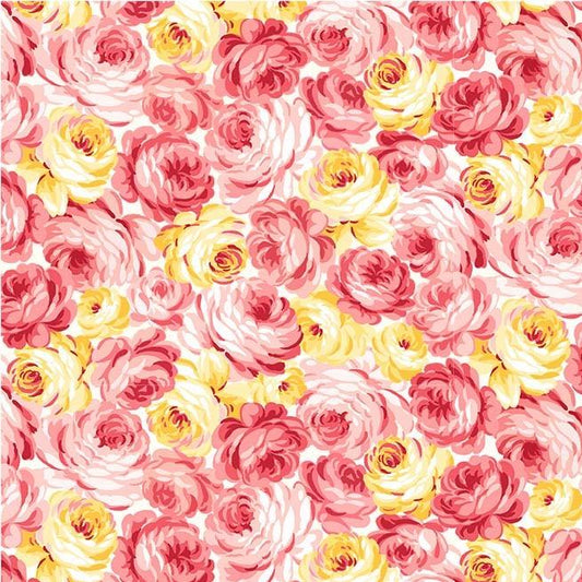 Country Cottage - Garden Roses Peach - Licence To Quilt