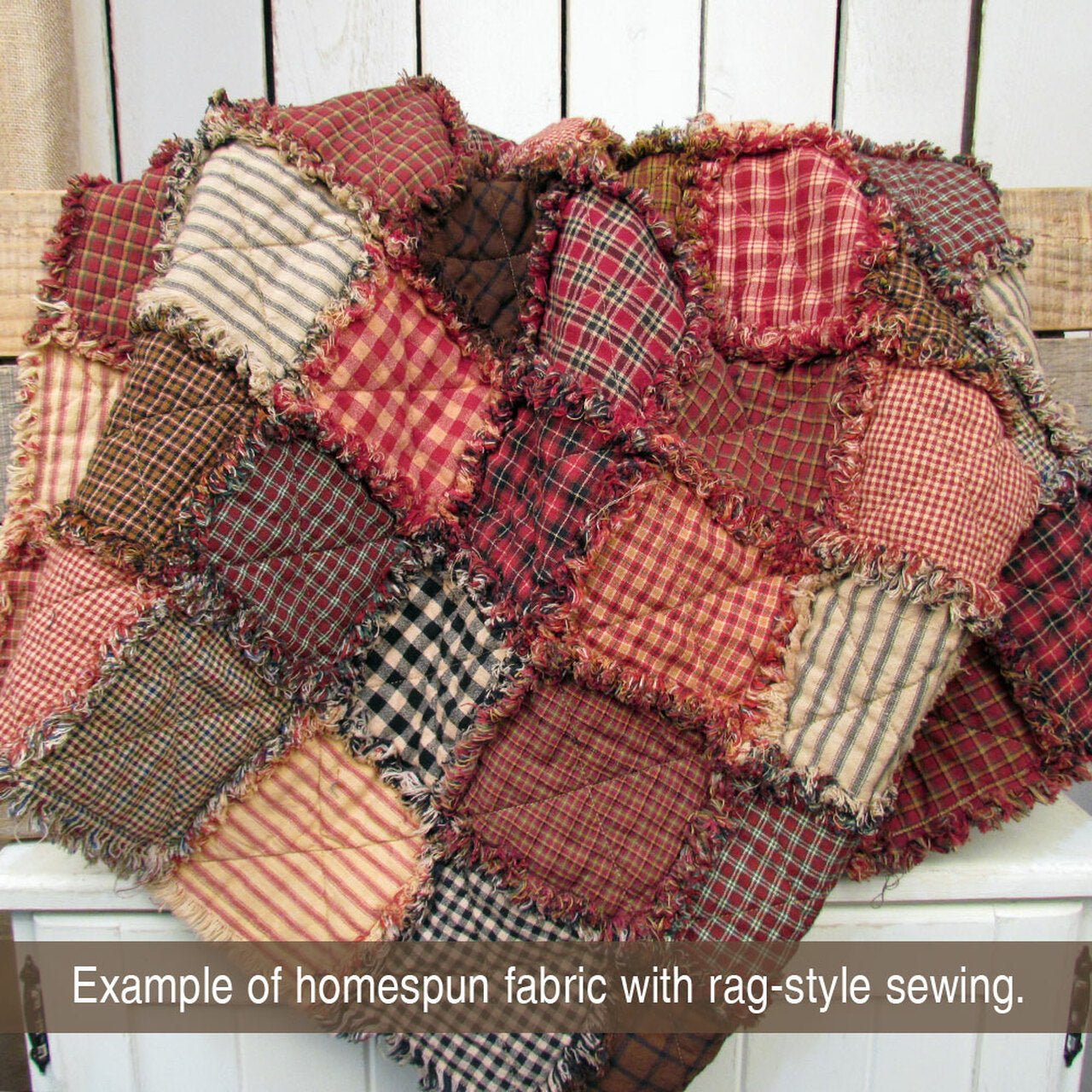 Farmhouse Red Homespun - Charm Pack (40) - Licence To Quilt