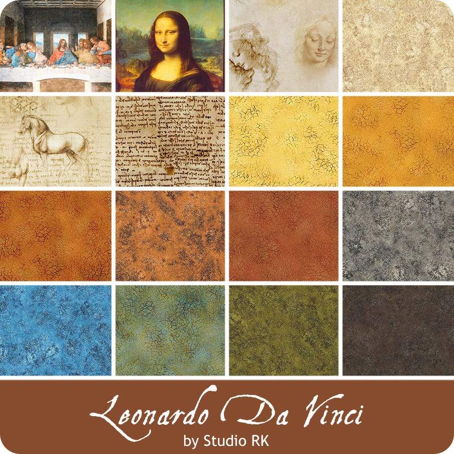 Leonardo da Vinci - Honey Craquelure - Licence To Quilt